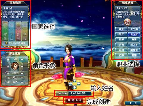 角色创建